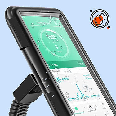 LinQ Support Moto pour Téléphone Fixation Rétroviseur Étui Étanche Tactile  Noir pas cher