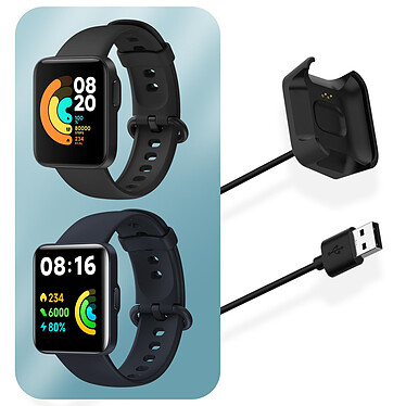 Avizar Câble Charge Magnétique pour Xiaomi Mi Watch Lite Redmi Watch Longueur 1m Noir pas cher