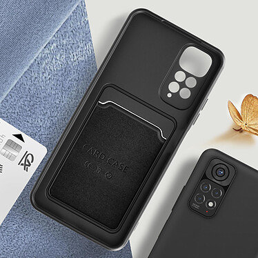 Acheter Avizar Coque pour Xiaomi Redmi Note 11 et 11s Silicone Souple Porte-carte Fine Légère  Noir