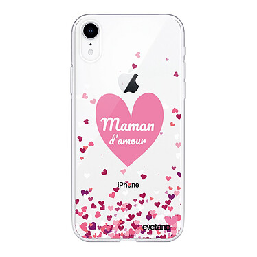 Evetane Coque iPhone Xr 360 intégrale transparente Motif Maman d'amour coeurs Tendance