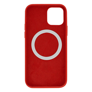 Avizar Coque Apple iPhone 12 / 12 Pro Magsafe Silicone semi-rigide Anti-traces - Rouge