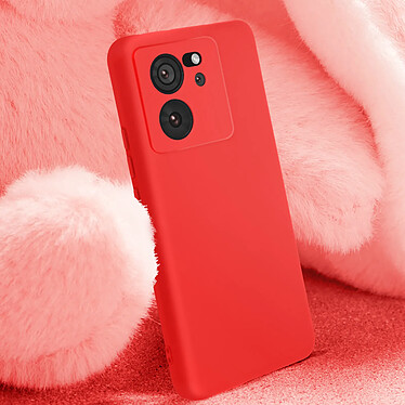 Avis Avizar Coque pour Xiaomi 13T et 13T Pro Semi-rigide Soft-touch Anti-traces Rouge