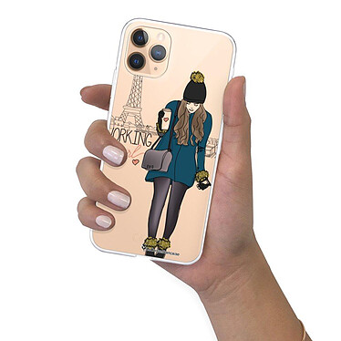 LaCoqueFrançaise Coque iPhone 11 Pro silicone transparente Motif Working girl ultra resistant pas cher