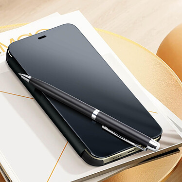 Avis Avizar Étui Clear View pour iPhone 15 Pro Max Clapet Miroir Fonction Support  Noir