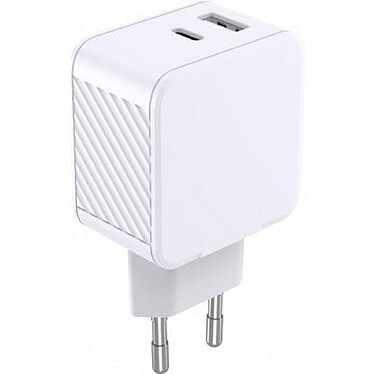 BigBen Connected Double Chargeur Secteur USB A+C 32W (12+20W) Power Delivery Blanc