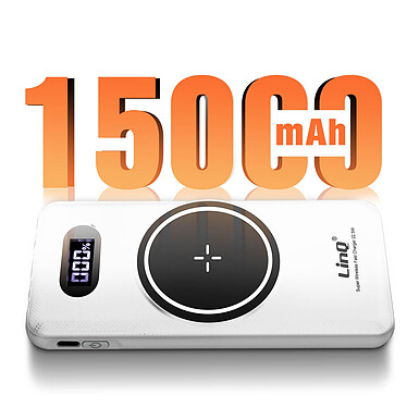 Avis LinQ Powerbank 15 000mAh Charge Sans Fil + USB / USB-C + Câble Micro-USB / Lightning / USB-C  Blanc