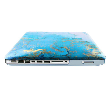 Avizar Coque MacBook Pro 13" Protection Rigide Ultra-Résistante Design Marbre - Bleu pas cher