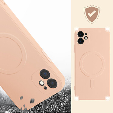 Acheter Avizar Coque Magsafe iPhone 12 Mini Silicone Souple Intérieur Soft-touch Mag Cover  rose gold