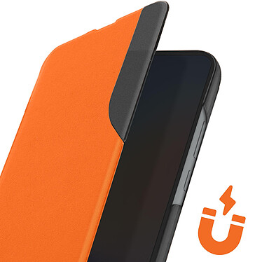 Acheter Avizar Étui Folio pour pour Samsung Galaxy A34 5G Clapet Fenêtre Affichage Heure Support Vidéo  Orange