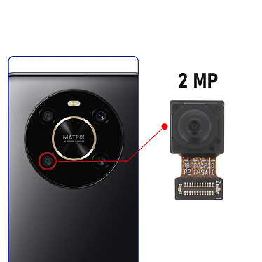 Avis Clappio Caméra Arrière pour Honor Magic 4 Lite 4G Capteur profondeur 2MP Noir