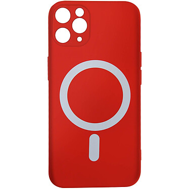 Avizar Coque MagSafe pour iPhone 11 Pro Soft Touch Finition Mate Bords Surélevés  rouge