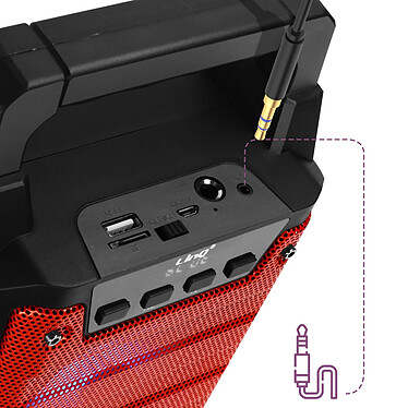 LinQ Enceinte lumineuse Rouge Bluetooth Compatible Micro, pas cher