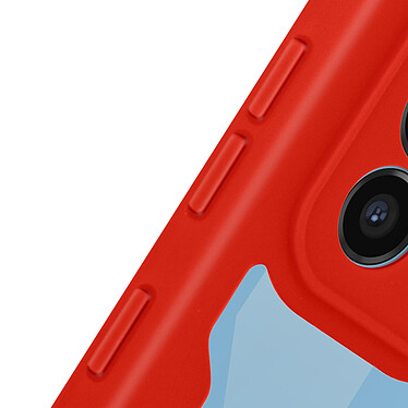 Avizar Coque Samsung A72 Dos Plexiglas Avant Polymère Antichoc Contour rouge pas cher