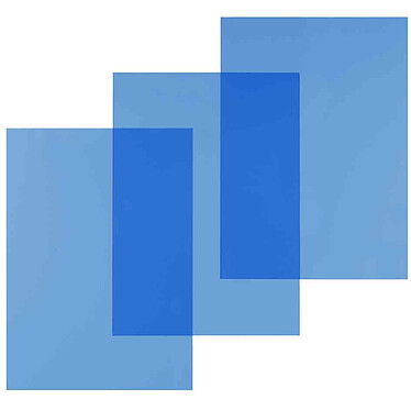 PAVO Paquet de 100 Couvertures pour Reliure A4 PVC 20/100eme Bleu Transparent