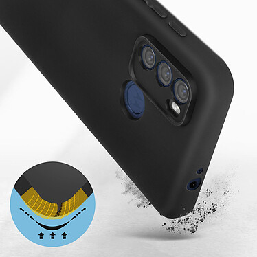 Avis Avizar Coque pour Motorola Moto G60s Silicone Semi-rigide Finition Soft-touch Fine  noir