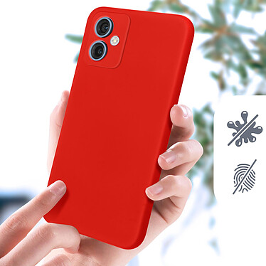 Acheter Avizar Coque pour Xiaomi Redmi Note 12 5G Silicone Semi-rigide Finition Soft-touch  Rouge
