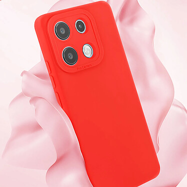 Avizar Coque pour Xiaomi Redmi Note 13 4GSilicone Protection Caméra Rouge pas cher