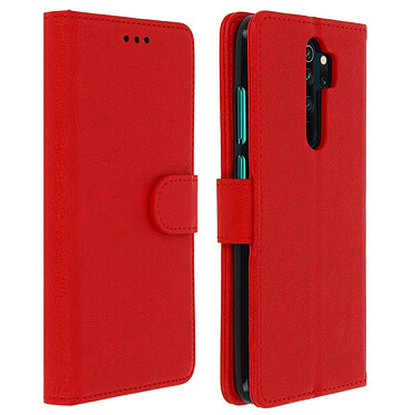 Avizar Étui Xiaomi Redmi Note 8 Pro Housse Porte-cartes Fonction Support rouge
