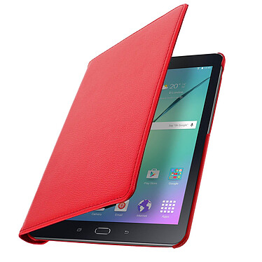 Avizar Housse Samsung Galaxy Tab S2 9.7 Etui Ajustable Support Orientable 360° Rouge