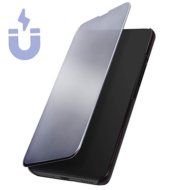 Avizar Étui Clear View pour Xiaomi Poco F5 Pro Clapet Miroir Fonction Support  Noir pas cher