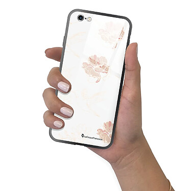 LaCoqueFrançaise Coque iPhone 6/6S Coque Soft Touch Glossy Fleurs Blanches Design pas cher
