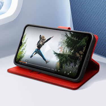 Avis Avizar Etui folio Rouge Porte-Carte pour Samsung Galaxy J6 Plus