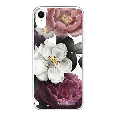 LaCoqueFrançaise Coque iPhone Xr silicone transparente Motif Fleurs roses ultra resistant