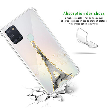 Avis LaCoqueFrançaise Coque Samsung Galaxy A21S anti-choc souple angles renforcés transparente Motif Illumination de paris