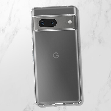 Avizar Coque pour Google Pixel 7 Silicone Souple et Film Verre Trempé 9H  transparent pas cher