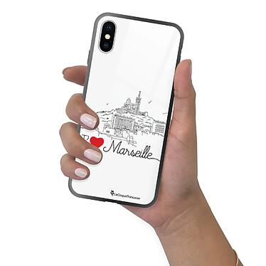 LaCoqueFrançaise Coque iPhone X/Xs Coque Soft Touch Glossy J'aime Marseille Design pas cher