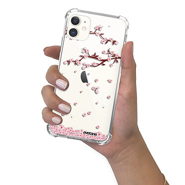Evetane Coque iPhone 11 anti-choc souple angles renforcés transparente Motif Chute De Fleurs pas cher