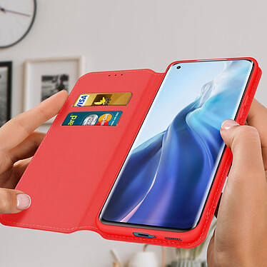 Avis Avizar Housse Xiaomi Mi 11 5G Étui Folio Portefeuille Fonction Support rouge