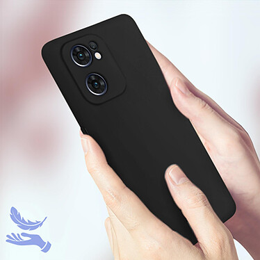 Acheter Avizar Coque pour Oppo Find X5 Lite Silicone Semi-rigide Finition Soft-touch Fine  Noir