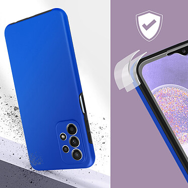 Avis Avizar Coque pour Samsung Galaxy A23 Intégrale Arrière Rigide Transparent et Avant Souple  bleu