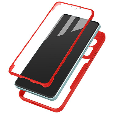 Avizar Coque pour Xiaomi 12 Lite Antichoc Dos Plexiglas Avant Polymère Coins Renforcés  Contour Rouge