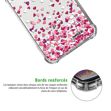 Acheter Evetane Coque iPhone X/Xs anti-choc souple angles renforcés transparente Motif Confettis De Coeur