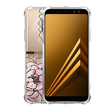 Avis LaCoqueFrançaise Coque Samsung Galaxy A8 2018 anti-choc souple angles renforcés transparente Motif Rose Pivoine