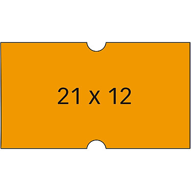 AGIPA Lot de 6 rouleaux de 1000 étiquettes enlevables 21x12 orange fluo rectangulaires