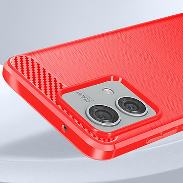 Acheter Avizar Coque pour Motorola Moto G84 Effet Carbone Silicone Flexible Antichoc  Rouge