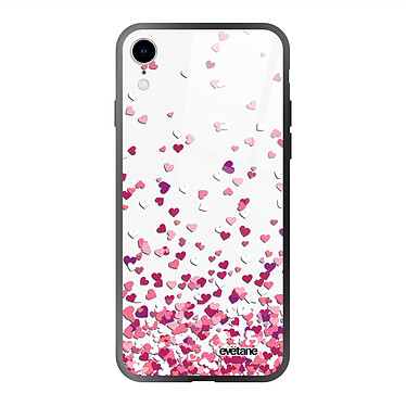 Evetane Coque en verre trempé iPhone Xr Confettis De Coeur