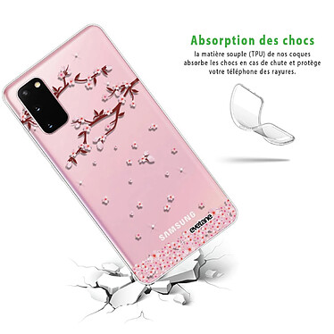 Avis Evetane Coque Samsung Galaxy S20 360 intégrale transparente Motif Chute De Fleurs Tendance