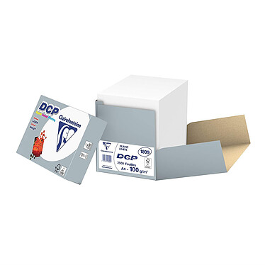 CLAIREFONTAINE Carton 2500 Feuilles Papier 100g A4 210x297 mm Certifié FSC Blanc