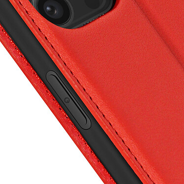 Avizar Étui pour iPhone 15 Pro Porte-carte Support Vidéo Clapet Magnétique  Rouge pas cher