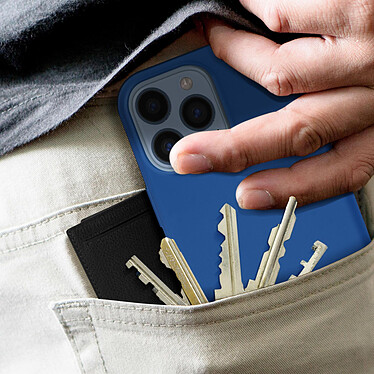 Avizar Coque iPhone 13 Pro Max Silicone Semi-rigide Finition Soft-touch bleu pas cher