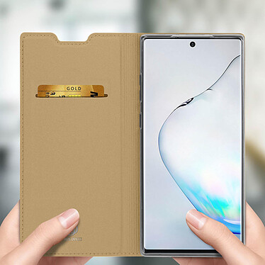 Acheter Dux Ducis Housse Samsung pour Galaxy Note 10 Étui Folio Porte-carte Support Vidéo  Or