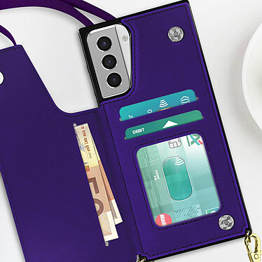 Avis Avizar Coque Cordon Samsung Galaxy S21 Plus Multifonction avec Lanière violet