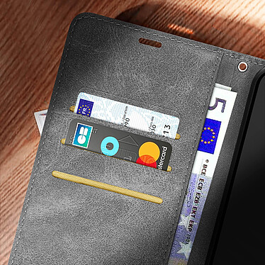 Acheter Avizar Étui Portefeuille Gris  pour Xiaomi Redmi 12C, série Bara Soft Leather