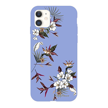LaCoqueFrançaise Coque iPhone 11 Silicone Liquide Douce lilas Fleurs Sauvages