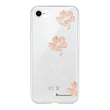 LaCoqueFrançaise Coque iPhone 7/8/ iPhone SE 2020/ 2022 silicone transparente Motif Fleurs Blanches ultra resistant