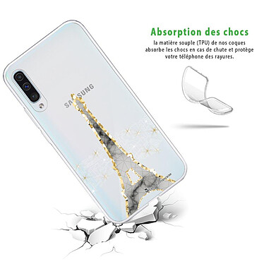 Avis LaCoqueFrançaise Coque Samsung Galaxy A50 360 intégrale transparente Motif Illumination de paris Tendance